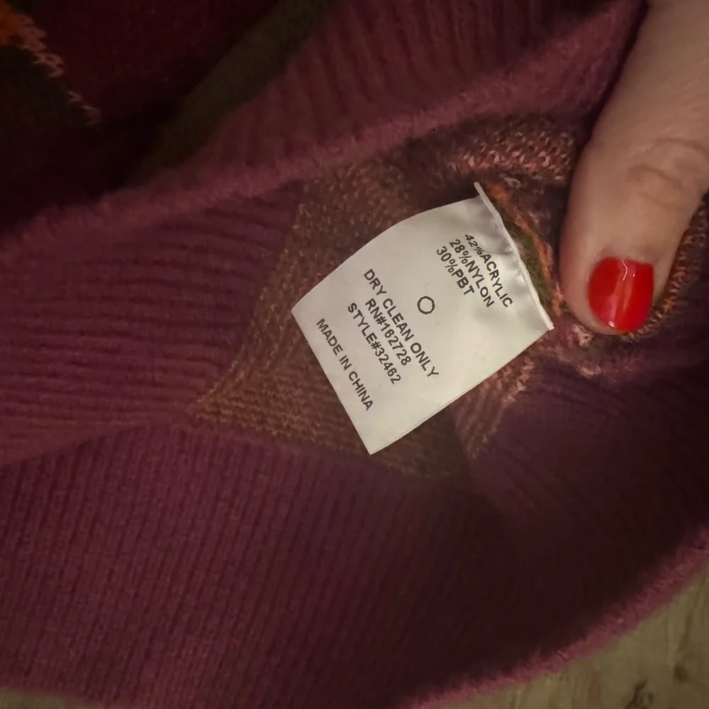 Vibrant Pink and Orange Floral Women's Sweater - Picture 7 of 7